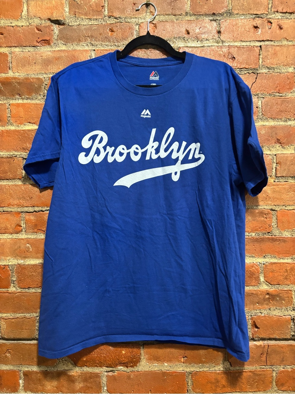Majestic Royal Blue 'Brooklyn' Jackie Robinson Short Sleeve Tee